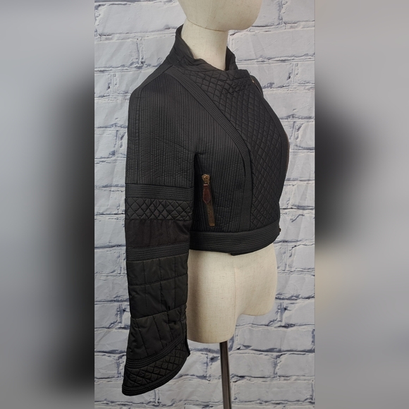 Burberry  Women's Jacket Coat Brown Quilted vintage 90s Y2K Italy 40 EU / 6 US - Picture 7 of 16